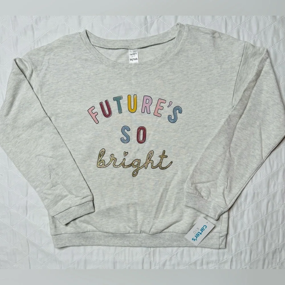 Carters‎ kid future so bright crewneck sweatshirt